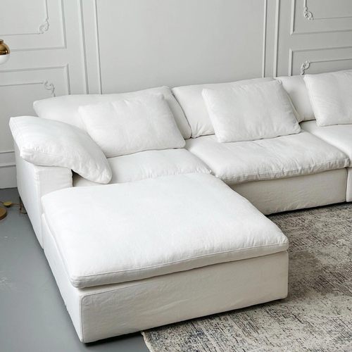 可拆洗沙发北欧布艺简约云朵沙发奶油风棉花糖懒人沙发客厅沙发
