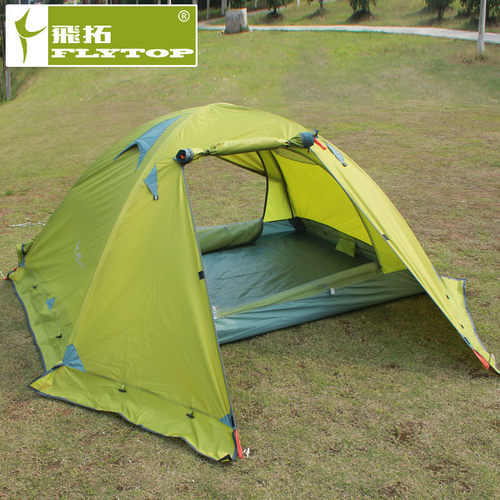 户外帐篷野营露营帐篷双人防暴铝杆双层雨旅游野营用品批发