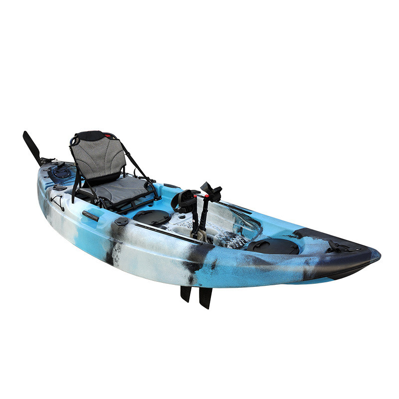 2.85米单人脚踏船塑料滚塑皮划艇休闲娱乐钓鱼船俱乐部旅游景点首