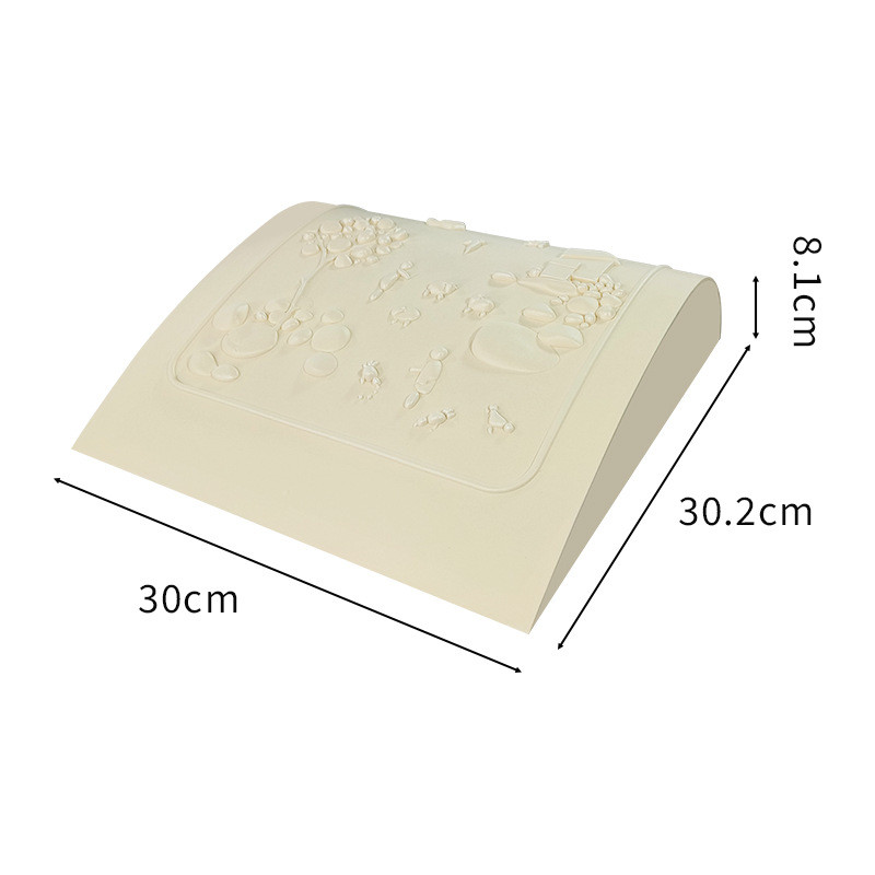 新款腰椎舒缓器石头纹腰部舒展器拉伸背部瑜伽按摩垫牵引枕批发