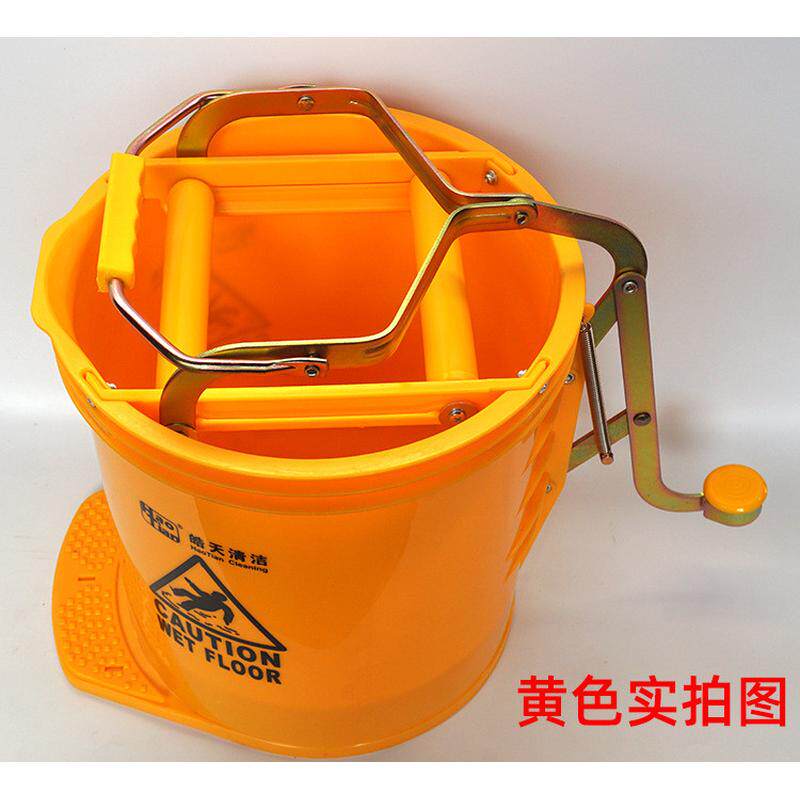 外贸免手洗拖把桶家用脚踩挤水桶清洁可移动拖地桶单桶水车榨25升