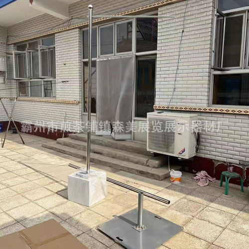 售楼处超市道旗楼盘双面可伸缩防风罗马铁质方形广场底座安全稳固