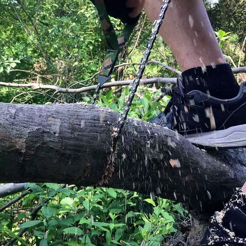链条锯手拉线锯条超细链条锯手拉野外链锯手拉锯口袋绳户外线