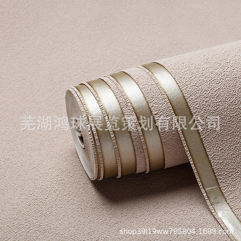 现代简约墙纸壁纸鹿皮绒客厅电视背景墙【零售标价不得低于88元】