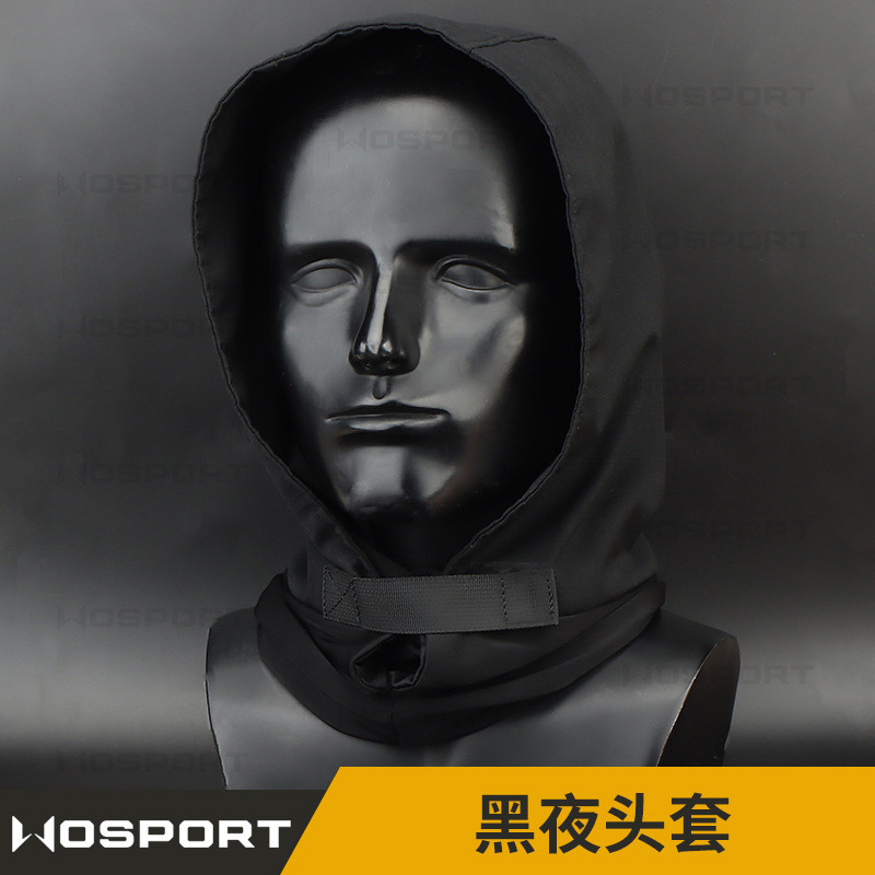 热销wosport厂家直销黑夜头套耐耐磨刮两种穿戴搭配面具使用