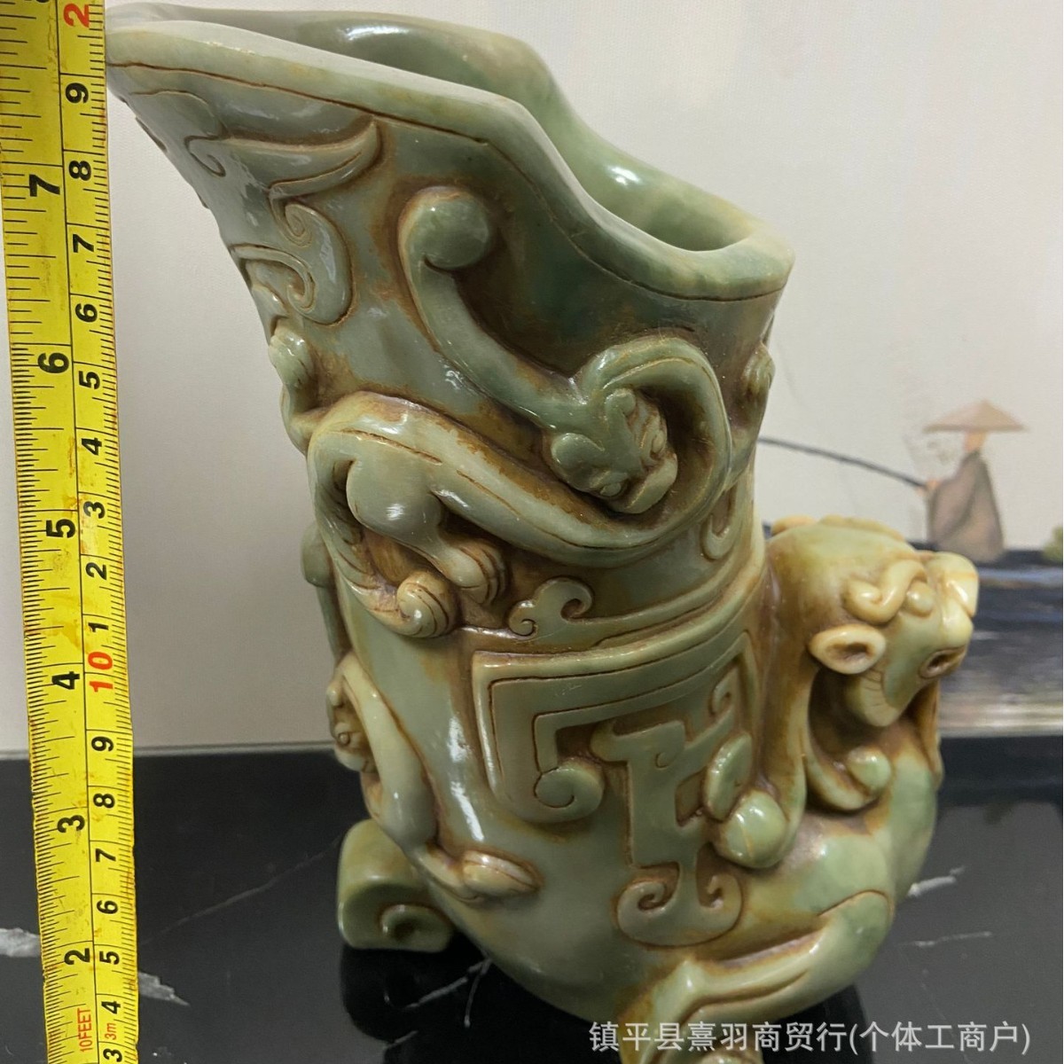 热销批发高工艺寿山石客厅家居书房仿盘龙笔筒盘龙印章战国酒樽直