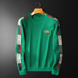 潮牌卫衣长袖 休闲印花打底衫 刺绣男装 时尚 高端 秋冬新款 欧洲站男士