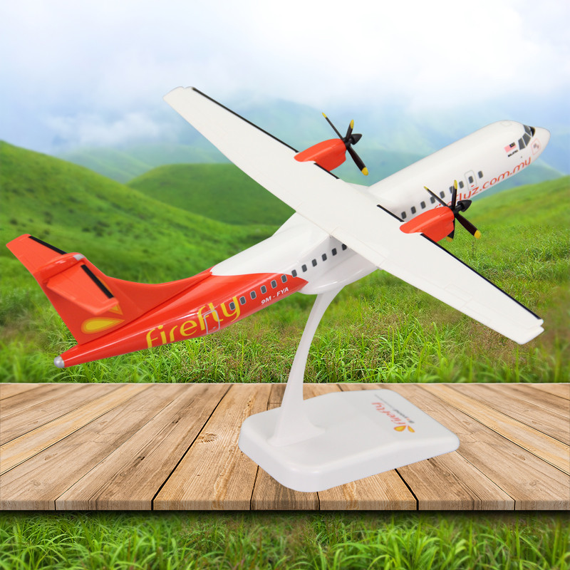 ABS拼装飞机模型马来西亚ATR72-500飞萤航空螺旋桨客机FireFly