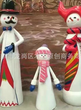 玻璃钢雕塑 鹿圣诞白雪公主雕塑 景观卡通人物动物圣诞雕塑