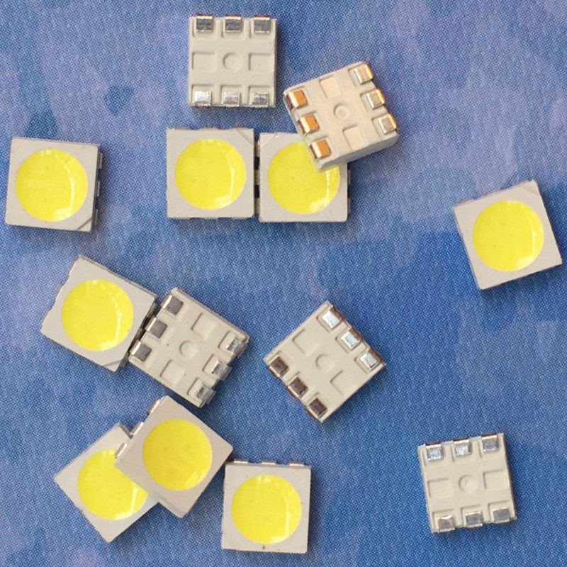 led5054高亮5050灯珠暖白光正白光光白光橙冷金黄色灯条照明0.2w