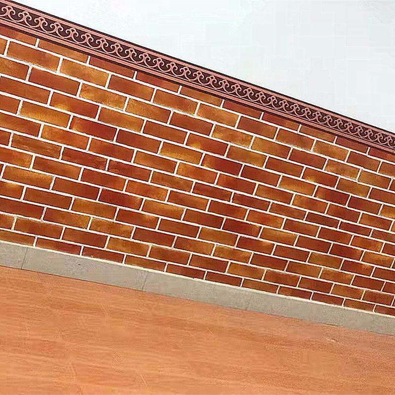 90宽5米搭配腰线自粘墙纸砖纹横版墙围饭店烧烤店装饰自贴壁纸