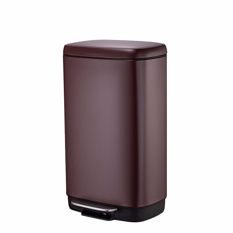 30l不锈钢垃圾桶 客厅酒店批发简约方形大号有盖脚踏垃圾桶卫生间