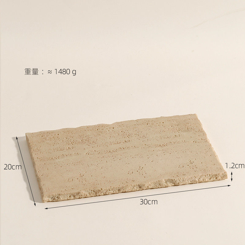 f63x洞石牙杯托盘长方形浴室卫生间桌面轻奢洗手台洗漱台漱口杯置