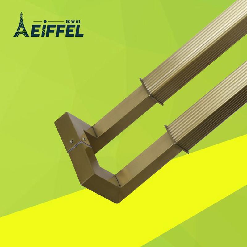 热销加厚不锈钢玫瑰金大门把手方管直纹玻璃门拉手黑钛金轻奢木门