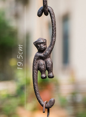 8wti铸铁用品挂钩多层多角度折叠墙钩装饰复古杂货花园园艺多功能