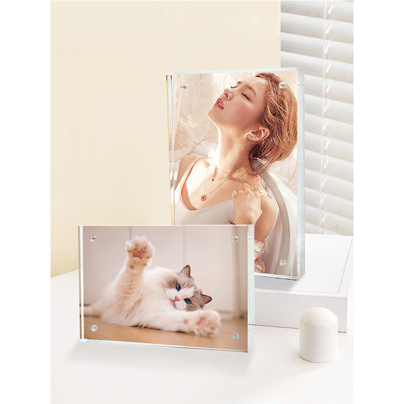 亚克力磁吸桌牌透明展示相框摆台旅游照片墙卡片展架艺术画水晶框,基础建材,有机玻璃棒,淘宝优惠券,粉丝福利购,淘宝优惠卷