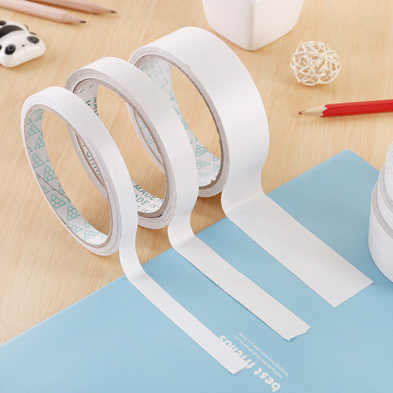 批发白色热熔双面胶高粘度强力棉纸胶学生手工墙面固定办公室胶带