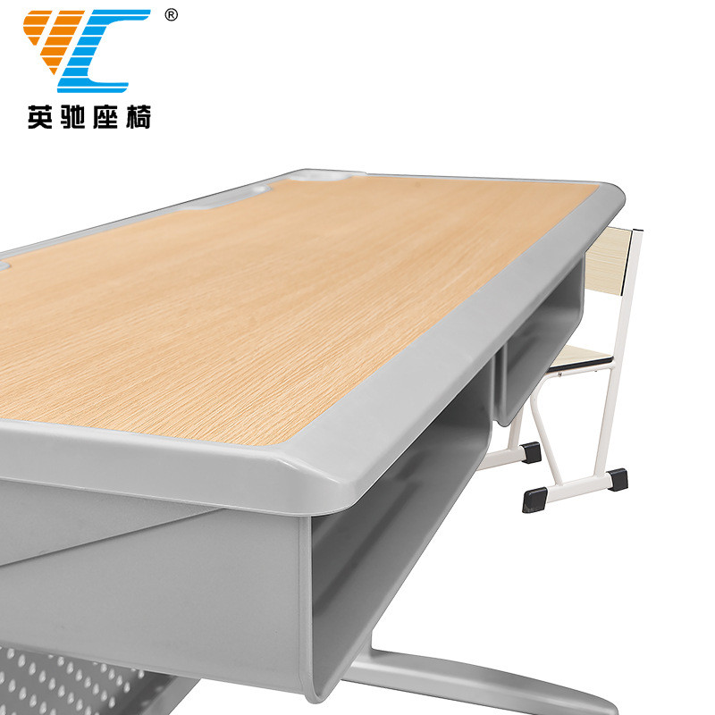 厂家直销单双人课桌椅辅导培训加厚学校防火板中小学生课桌椅