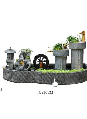 大型假山户外喷泉阳台花园庭院造景别墅鱼池景观循环流水摆件装饰