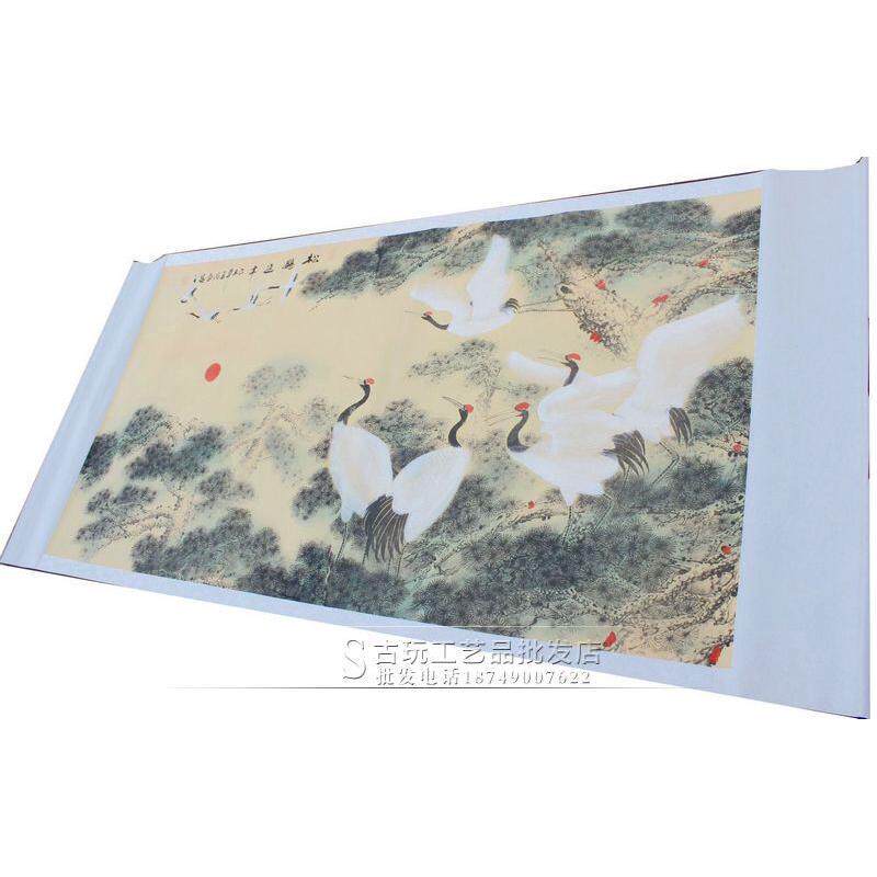 厂家现货批发杂件做画字画国画书法中堂旧山水画挂画已装裱
