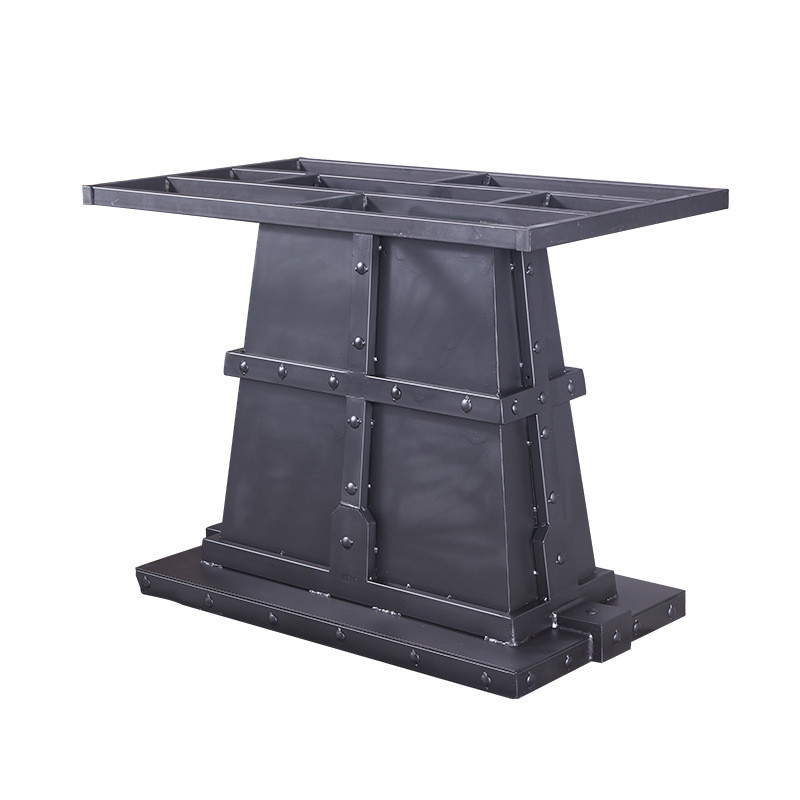 厂家批发桌脚架轻奢酒店台火锅架餐厅脚支架黑色铸铁餐桌腿