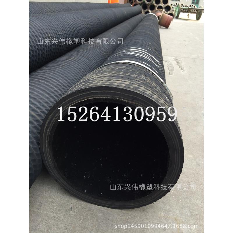 黑色耐磨泥浆吸砂胶管钢丝骨架排水吸橡胶管橡胶吸排胶管