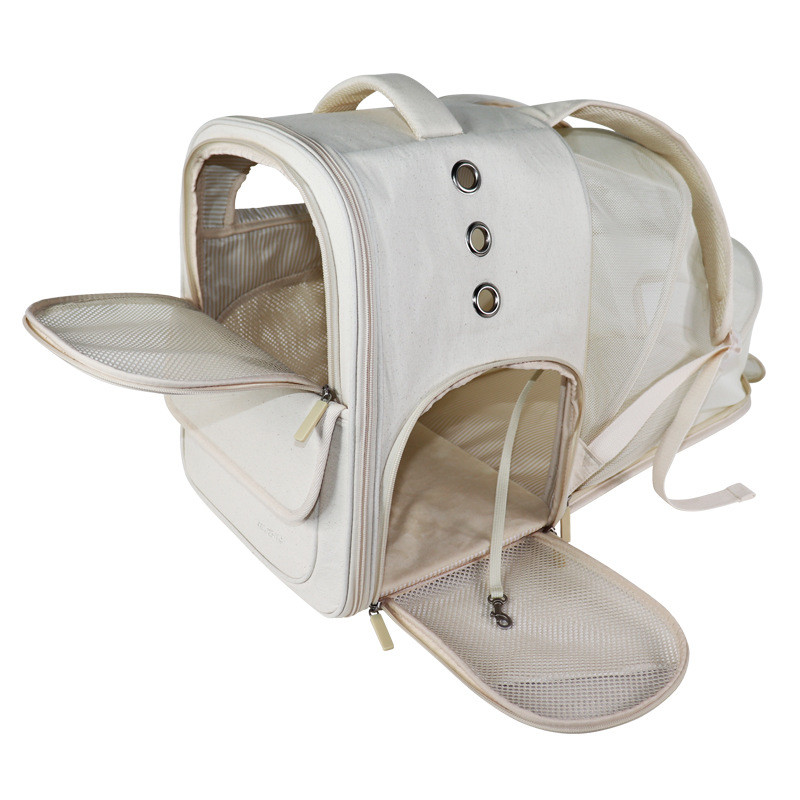 定制后超大号猫包外出便携色拓展双肩包拆宠物包  透气双肩帐篷包