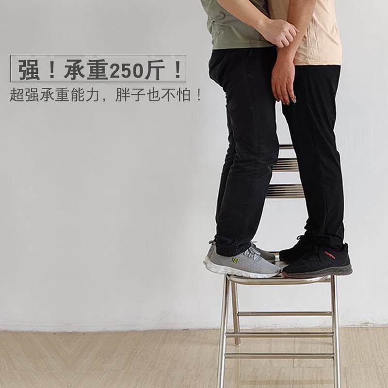 304不锈钢可折叠椅子凳子加厚户外靠背椅便携金属家用铁艺工新款