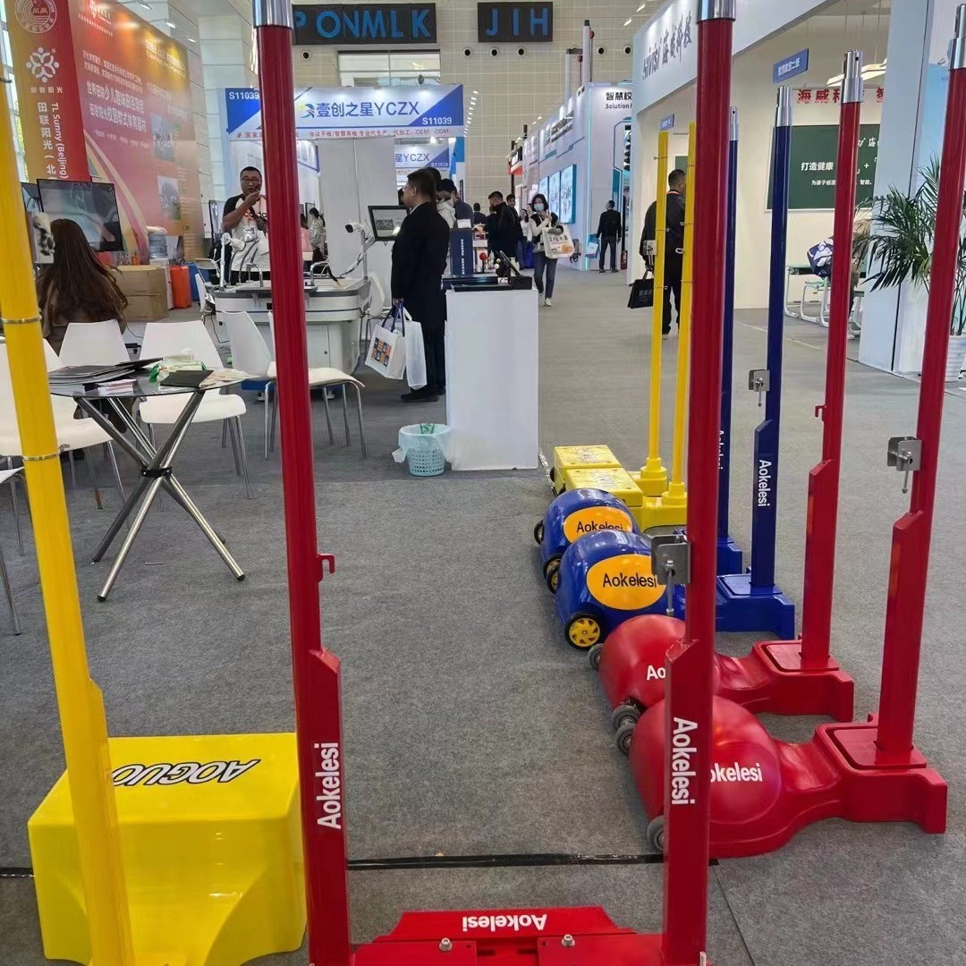 标准室内外比赛羽毛球柱便携式羽毛球网架户外移动可升降排球架厂