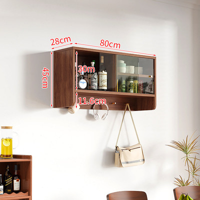 实木厨房吊柜墙壁柜墙上储物柜餐厅挂墙置物架餐桌墙面餐边收纳柜