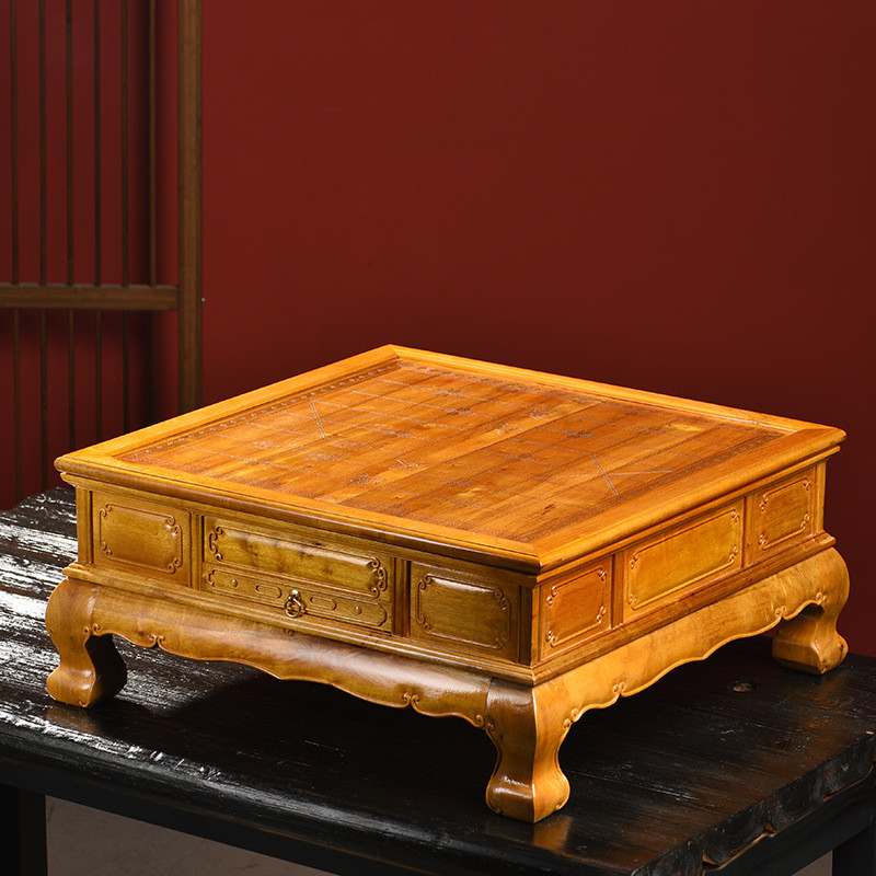 小叶祯楠三用棋桌多功能金丝楠木象棋桌红木桌围棋棋盘桌茶盘亢几