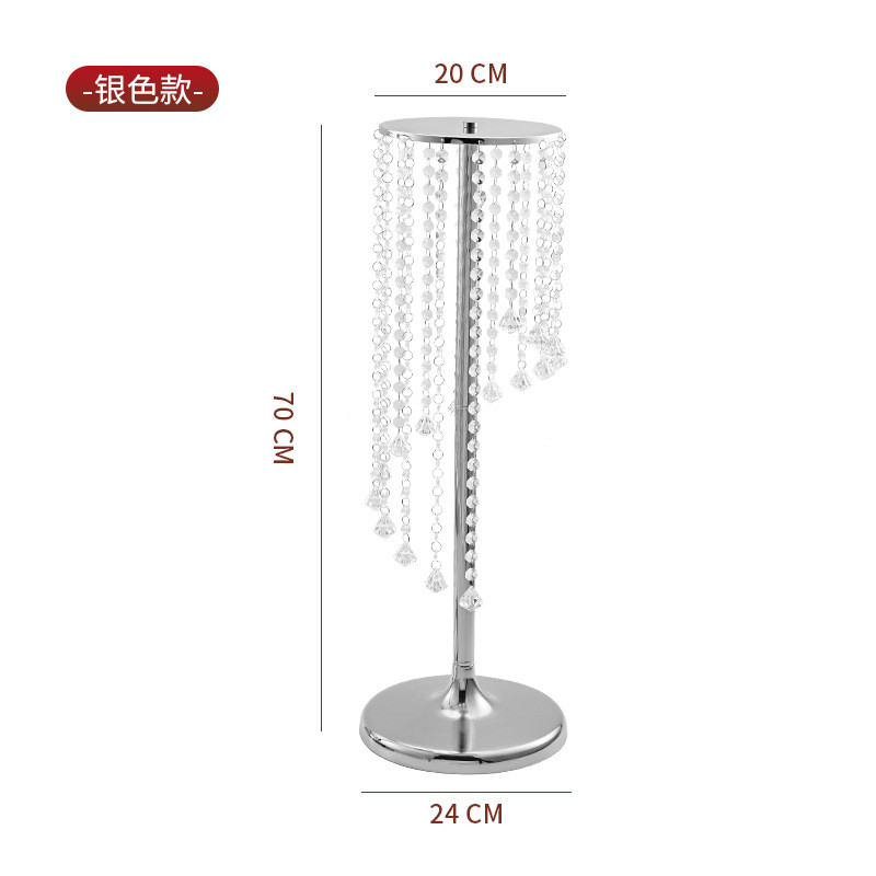 s型水晶珠帘路引装饰摆件场地布置道具婚礼水晶烛台花架婚庆批发