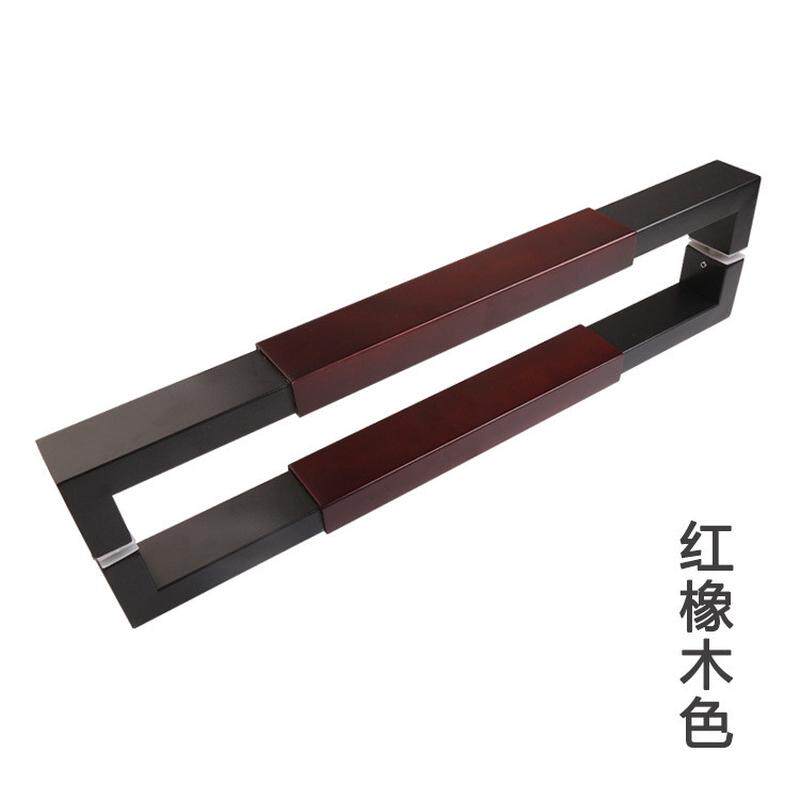 现代简约玻璃门拉手把手实木拉手不锈钢推拉门木门原木黑色门拉手