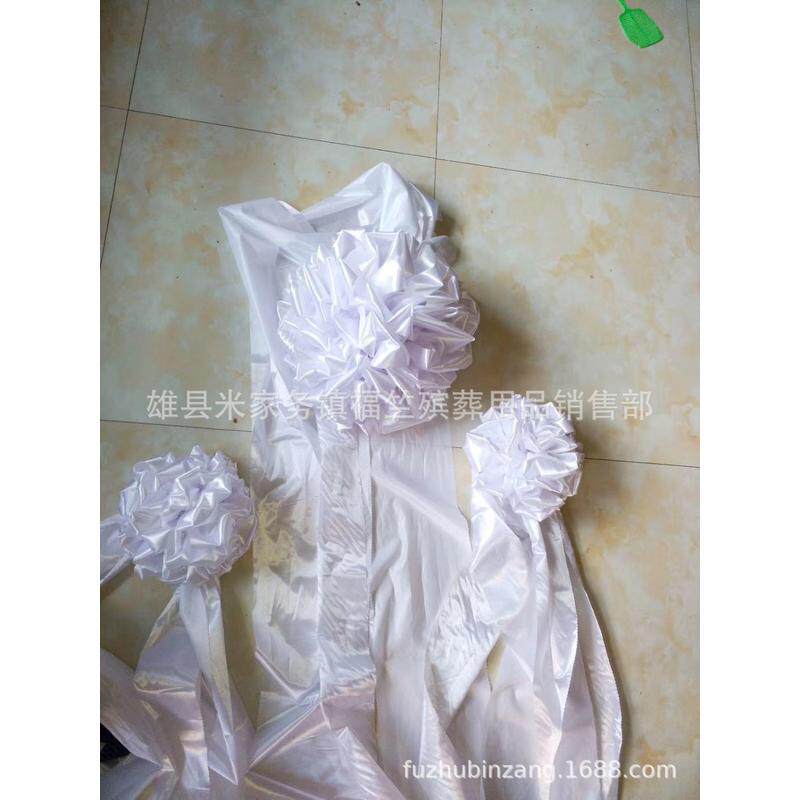 福竺殡葬用品厂家大黑批发花灵车花手工布花车头花
