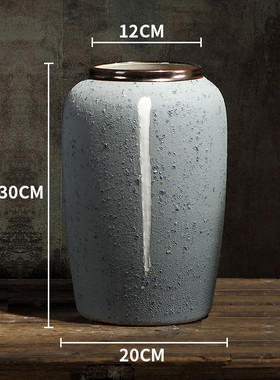 花瓶客厅插花摆件景德镇桌面欧式瓶子家居假花陶瓷陶罐仿真花干花