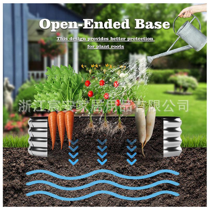 花园户外园艺种植箱金属镀锌板现货床带种菜框培育箱