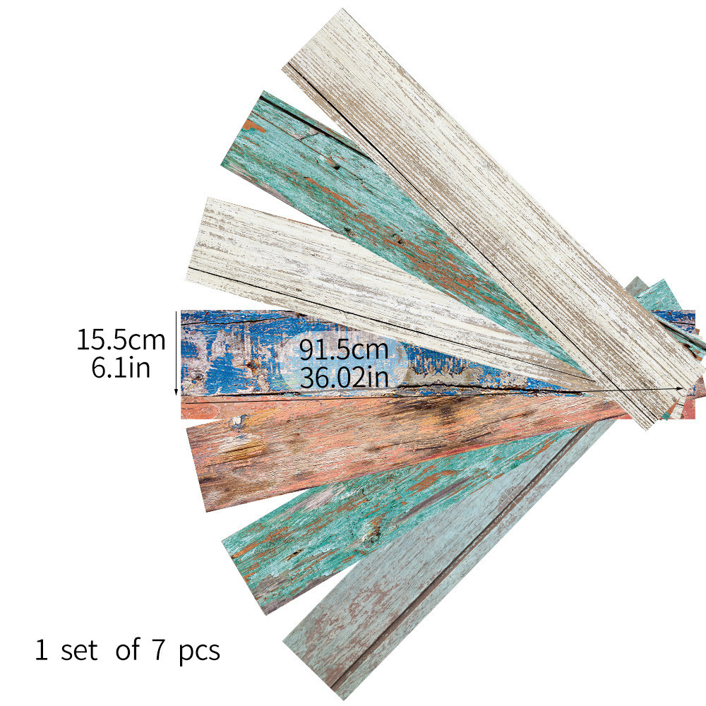 funlife新款多色木纹阳台地板贴客厅卧室翻新防水贴ewf062