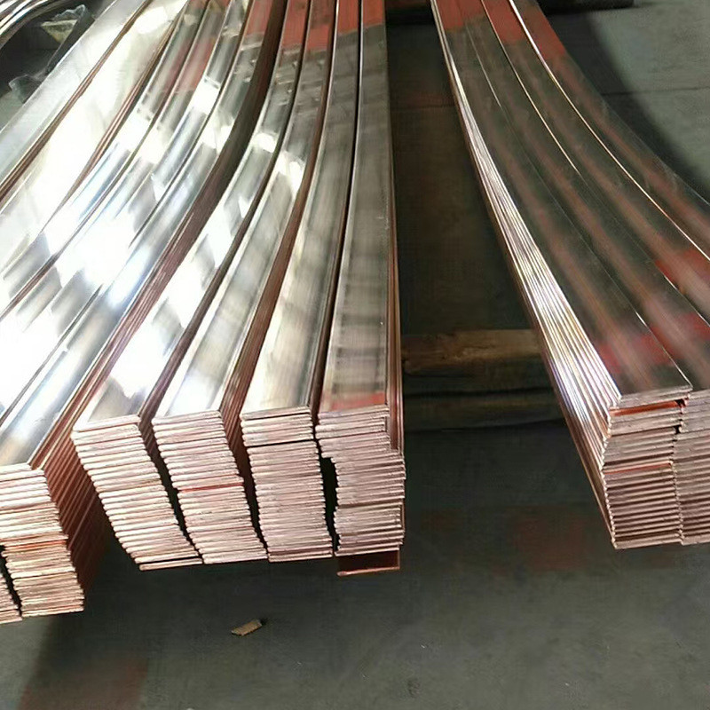 t2紫铜排扁条母线排电极紫铜实心棒方扁排折弯打孔加工铜排供应