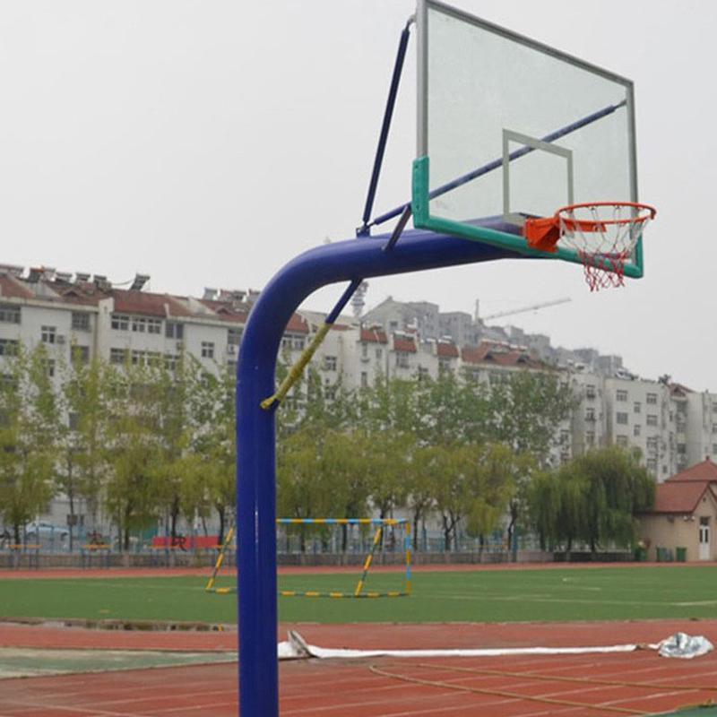 现货供应学校方管圆管户外成人地埋篮球架标准固定篮球架