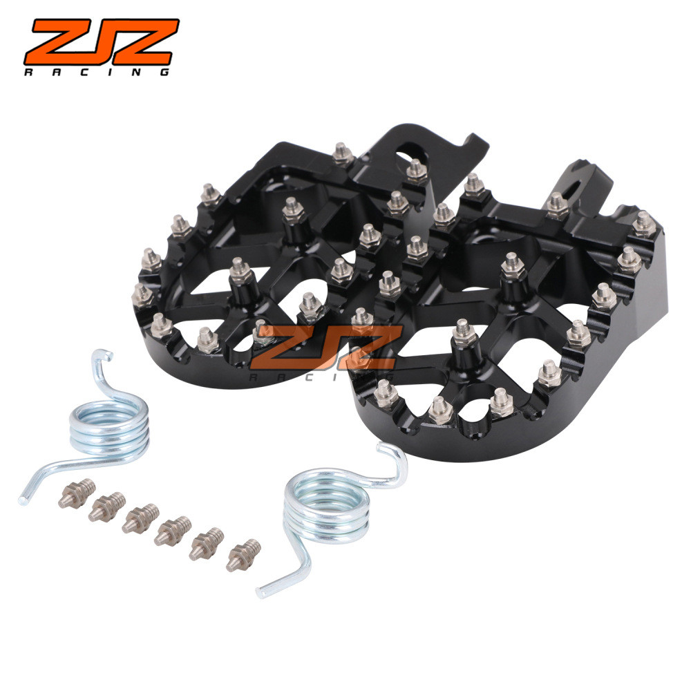 热销适用于cr125 cr250 2002-2007改装配件cnc铝合金脚踏镶钉防滑
