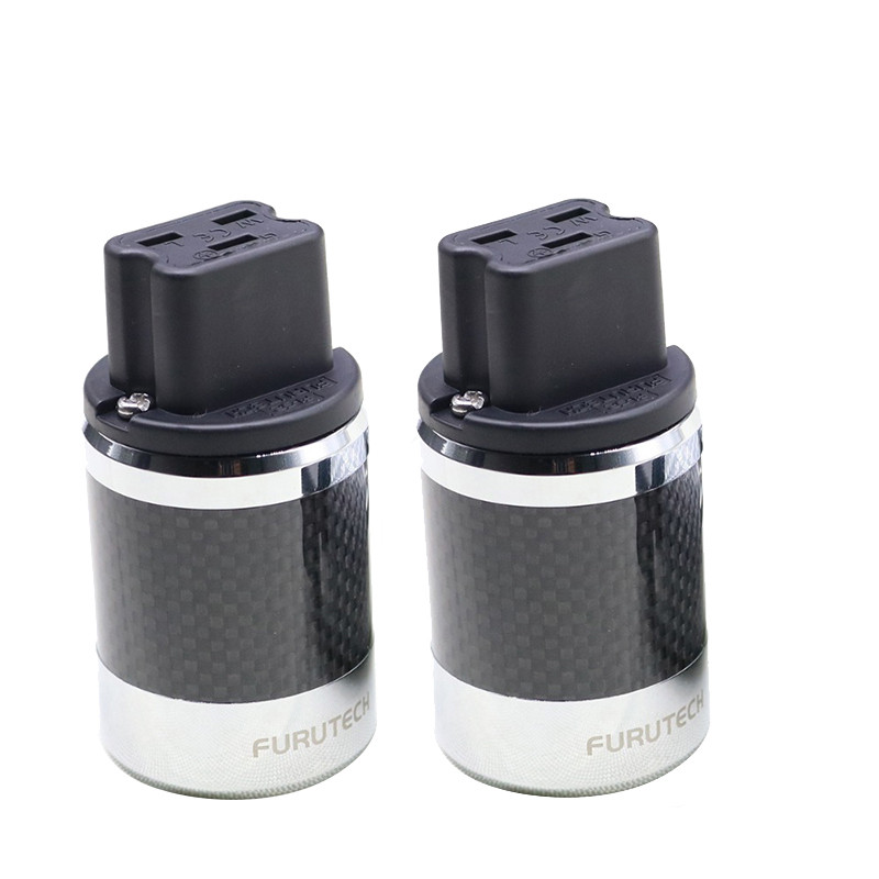 古河电源插头尾插HIFI紫铜碳纤维DIY发烧音响20A英式品字尾插