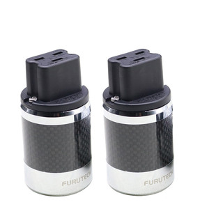 古河电源插头尾插HIFI紫铜碳纤维DIY发烧音响20A英式品字尾插