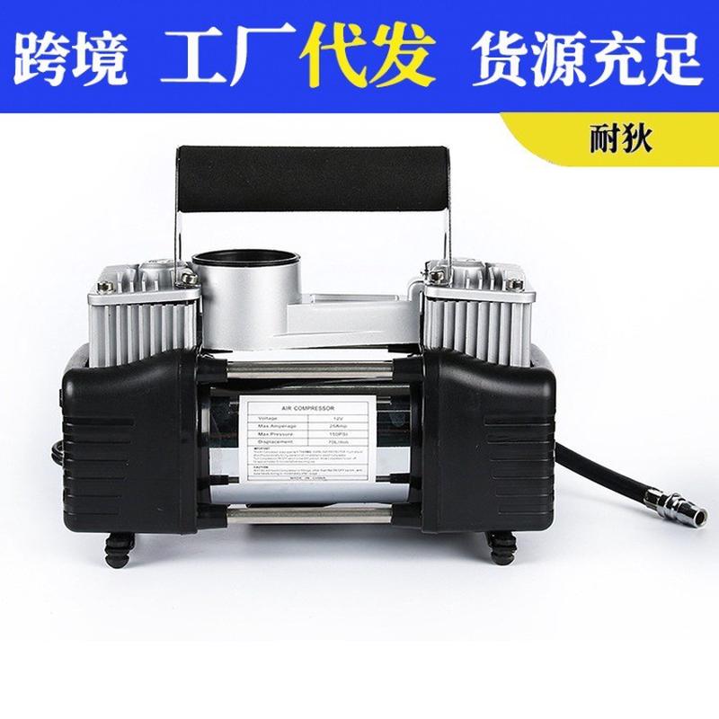 车载充气泵小轿车便携式汽车用轮胎大功率电动双缸打气泵12V车用