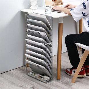 架子展示10层壁挂架金属铁艺挂墙式4网格办公资料书报文件架收纳