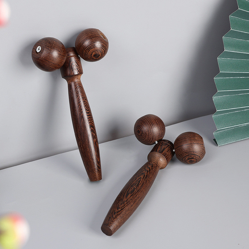 鸡翅木按摩轮木质滚轮按摩器面部提拉紧致脸部双下巴瘦脸全身按摩