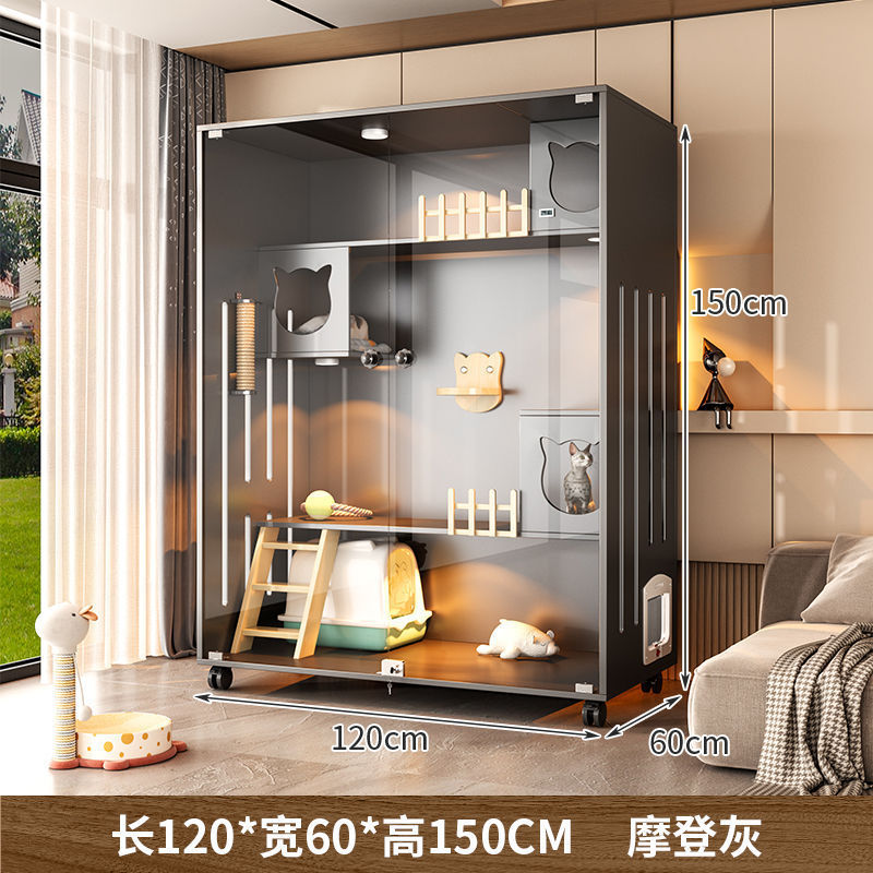猫别墅猫笼室内猫屋猫舍家用猫柜大空间猫猫窝房子可放自动猫砂盆