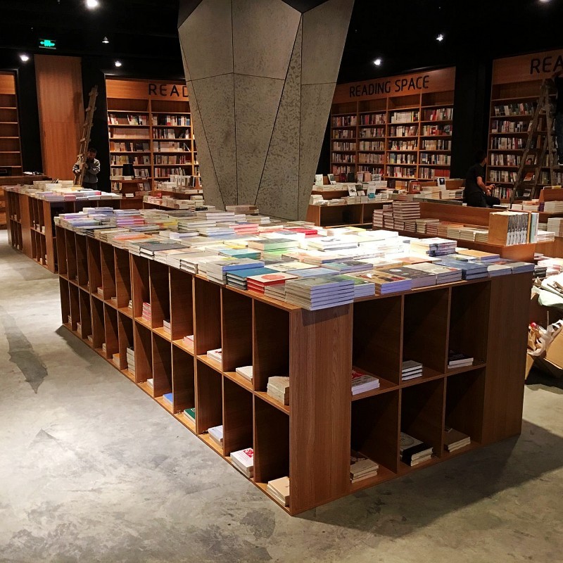 木质货架图书展柜书店货架中岛展示柜书橱柜展柜馆展示柜博物馆