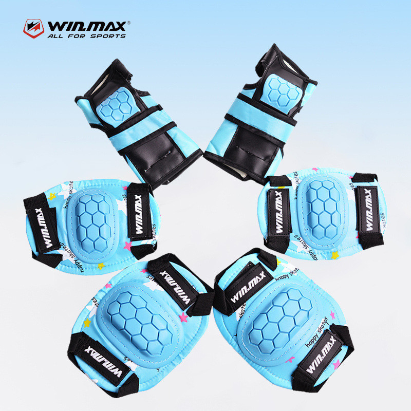 2022新款儿童运动护具套装轮滑龟甲式护膝可调节运动骑行护具