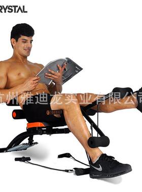 水晶crystal八合一收腹机多功能健腹器健身健腹机家用仰卧起坐