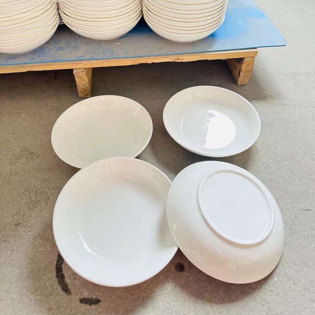 热销圆盘直销创意8寸工厂简约餐具家用菜盘子商用餐厅库存批发